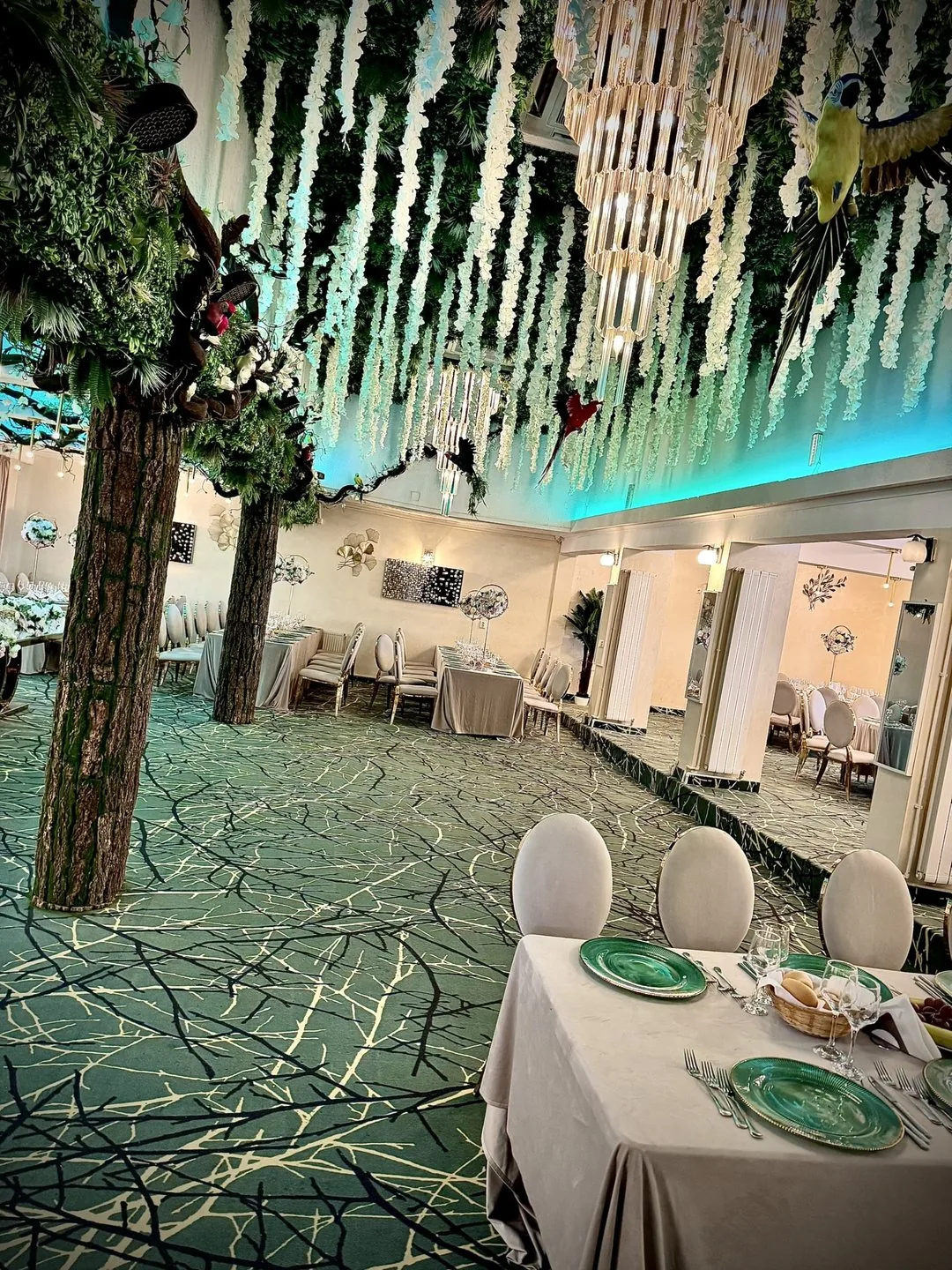 Salonul Mic — iluminatul și decorul plafonului